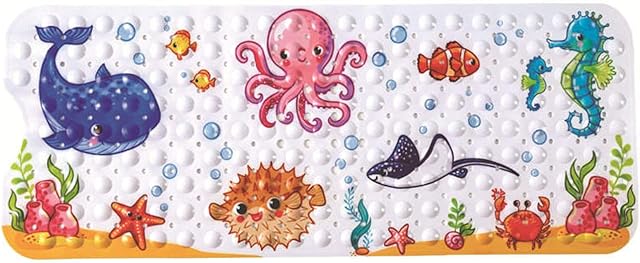 Bath Mat, Shower Mat, Non Slip Childrens Bath Mat, Anti Slip Bath Mat for Children, Toddlers and Babies, Extra Large, Under Water Scene