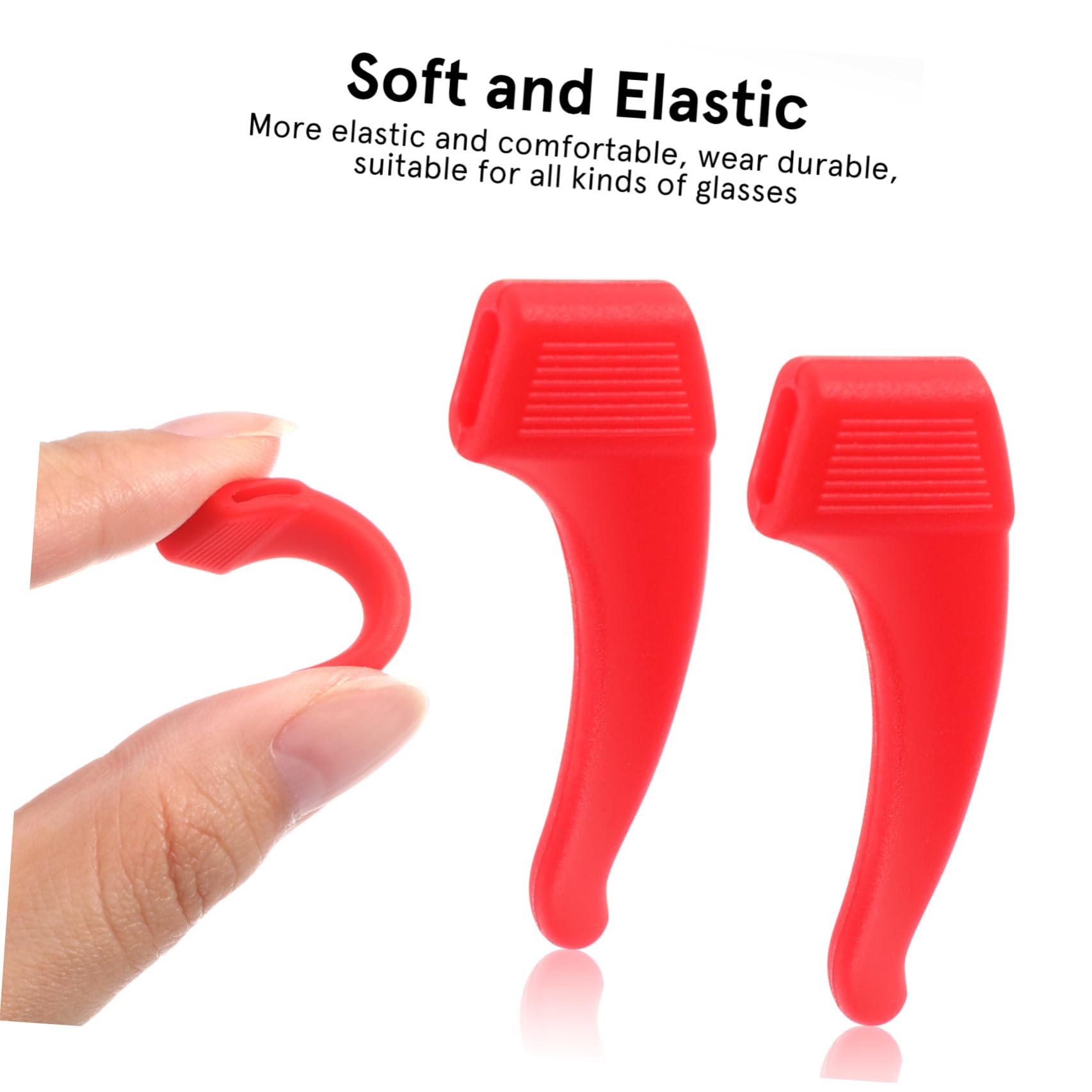 Abaodam 12 Paia Supporti Antiscivolo in Silicone per Occhiali, Ganci Comodi per Orecchie, Accessori per Sport All'aperto e Viaggi