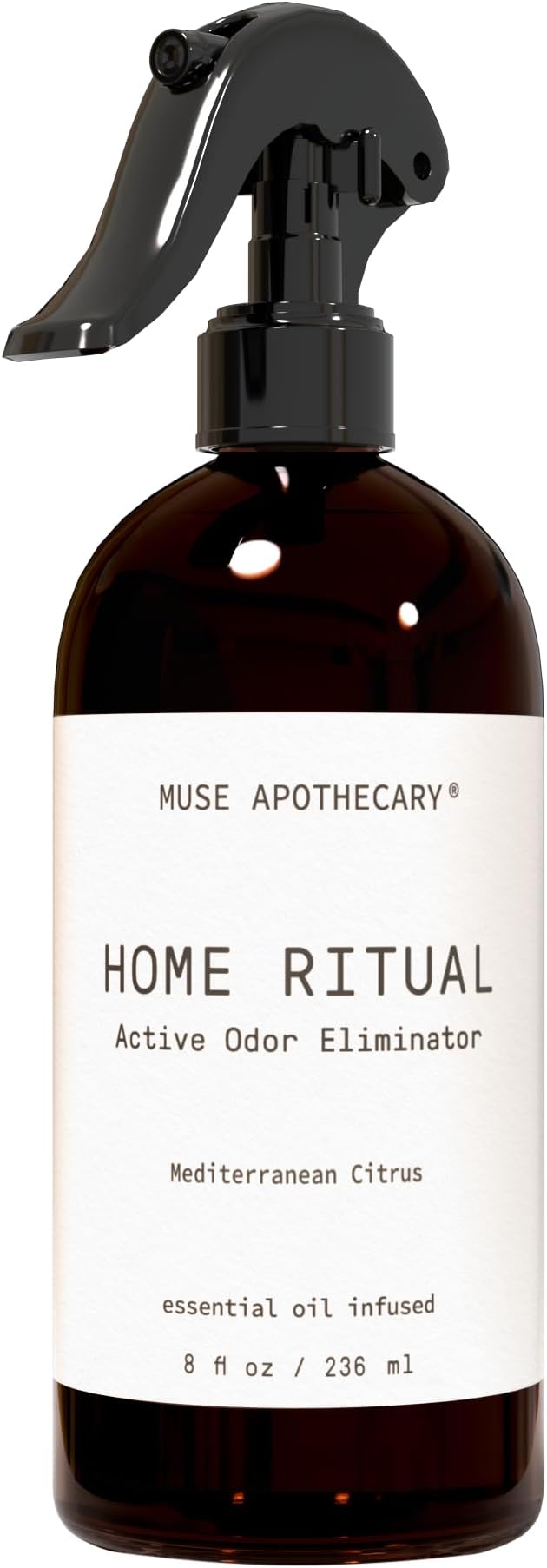 Home Ritual Active Odor Eliminator Spray - Furniture Deodorizer Spray & Bathroom Odor Eliminator for Home - Essential Oil Air Freshener - 8oz, Mediterranean Citrus