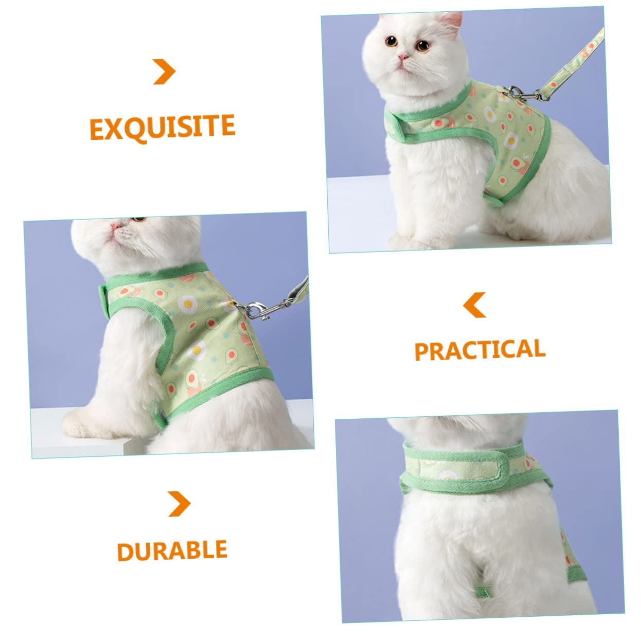 Yardwe 3juegos Arnés para Gato con Diseño De Arnés De y Resistente con para Paseos para De Accesorio Adorable para y Gatos