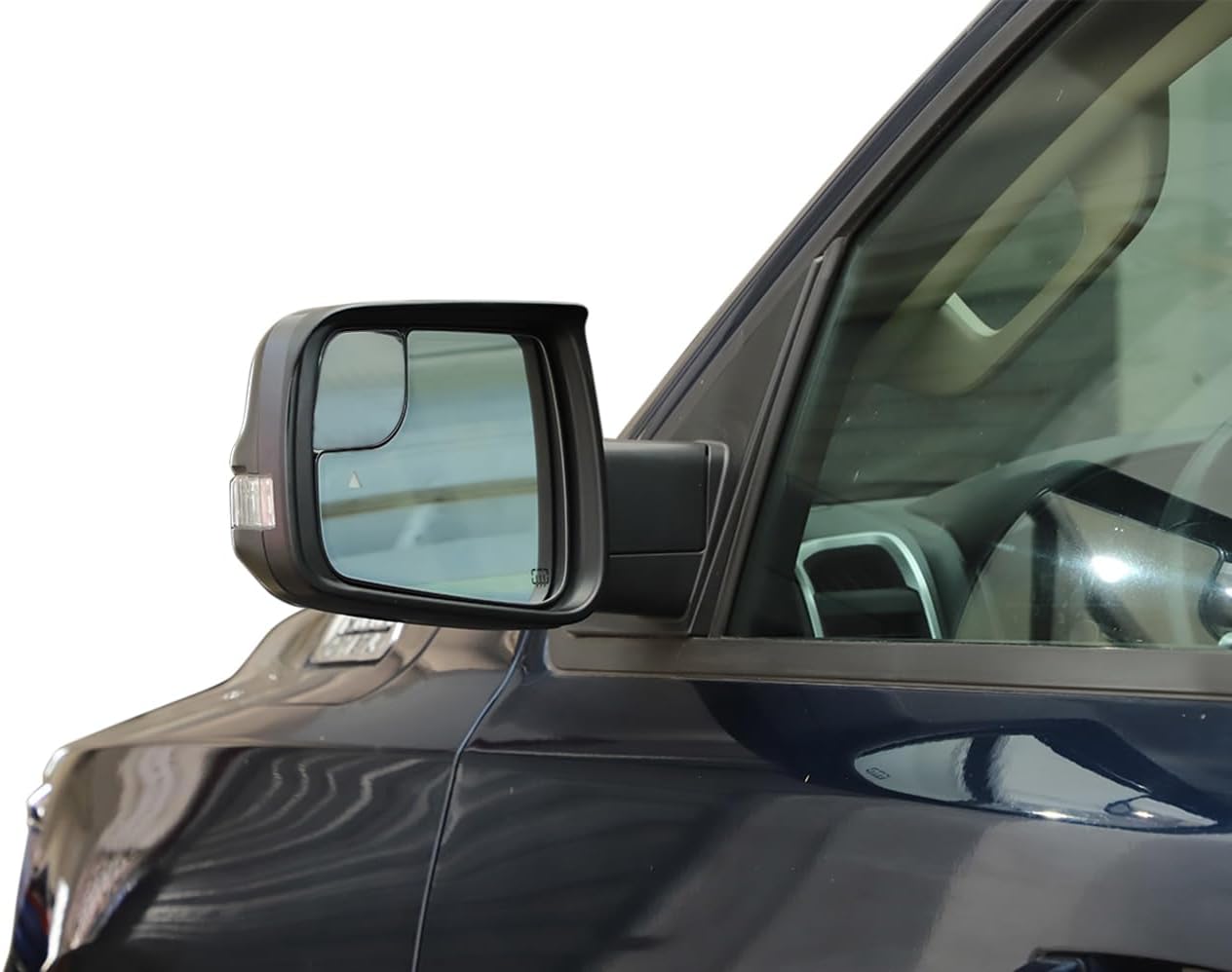 2PCS Rear View Mirror Protector Frame Rain Visor Eyebrow Guard Rearview Side Mirror Cover Trim Compatible with Dodge RAM 2018-2025 Car Exterior Accessories (Black)