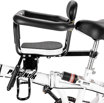 FSYH Seggiolino Bici Pieghevole per Bambini per Montaggio su Sedile  Anteriore per Bici per Adulti - Rimorchio per Bici per Bambini A Smontaggio  Rapido con Bracciolo per Guardavia E Pedale,B : Amazon.it: