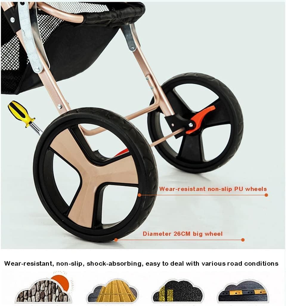 EYPKPL Poussette Portable Poussettes Tandem réglables Chariot Pliant Sit Lie Poussette Double détachable pour bébé garçons et Filles