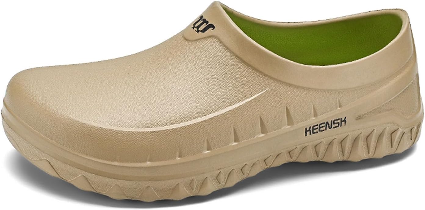 ihinzry Chef Clogs Non-Slip Waterproof Oil-Proof Solid Work Clogs for Restaurant Staff - Lightweight Kitchen Shoes Slip Resistant Professional Food Service Footwear