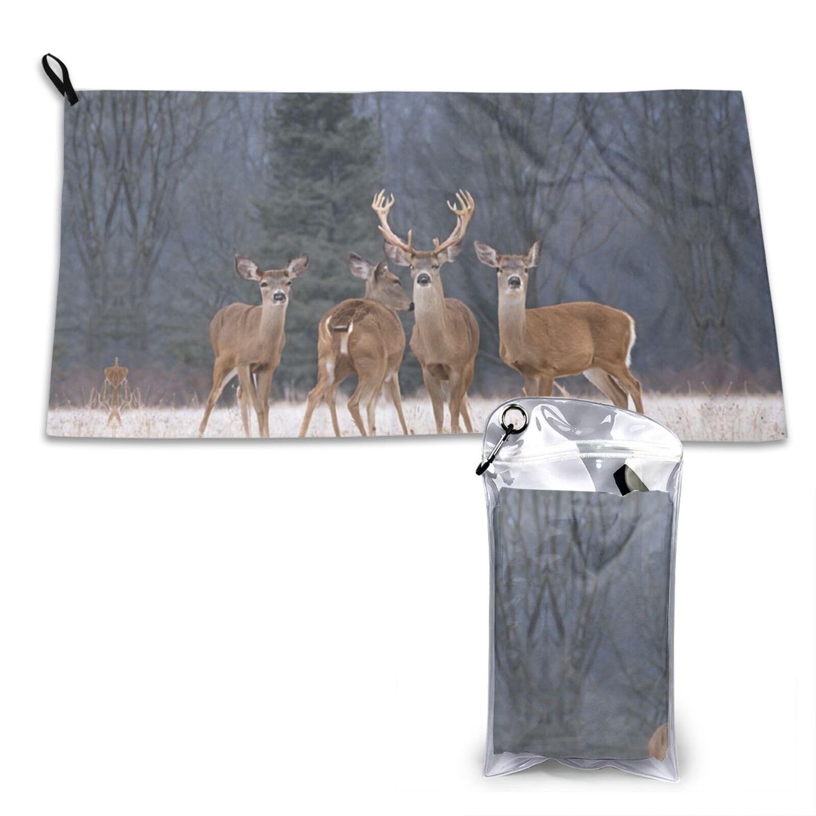 WXWJSHMGC Deers Picture Print Cooling Towel, Gym Towel,Cooling Towels For Neck, Soft Breathable Travel Cool Towel,Sports Towels For Gym,Camping