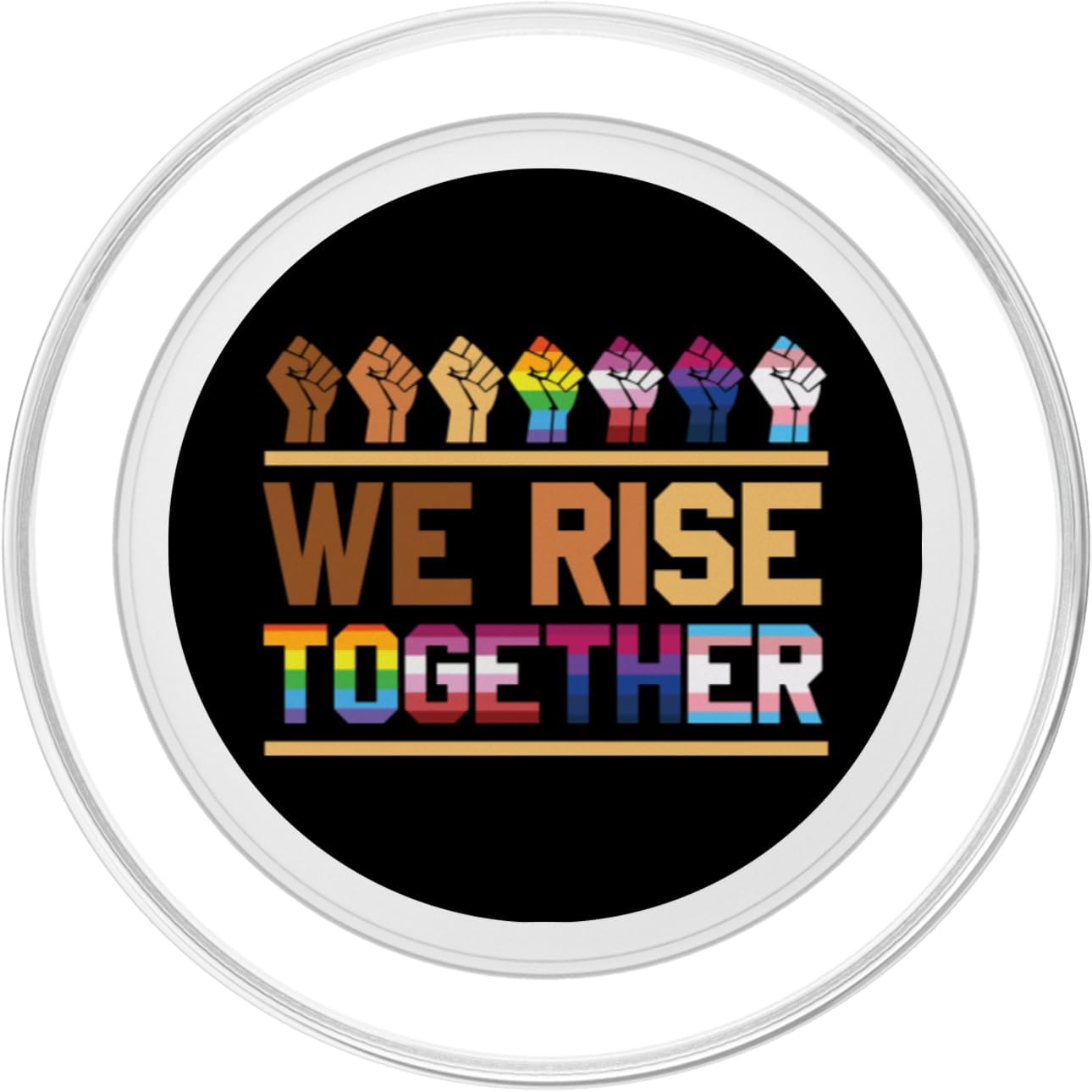 We Rise Together for a LGBT Gay Pride Black Lives Matter PopSockets MagSafe PopGrip for iPhone