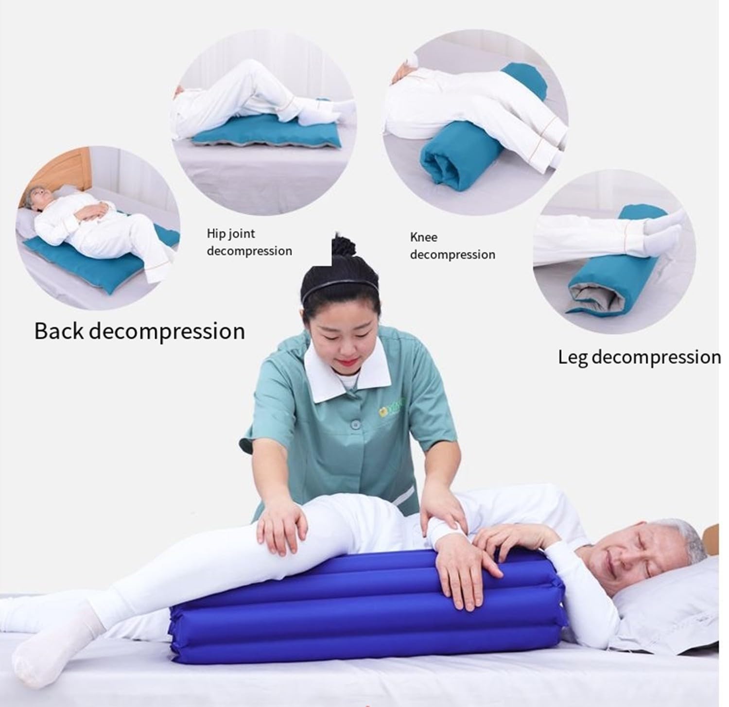 Materasso Antidecubito per Anziani, Materasso A Pressione Alternata, Materasso Gonfiabile Singolo, Materasso Anti-Ulcera per Persone Disabili Costrette A Letto, Materasso Ad Aria