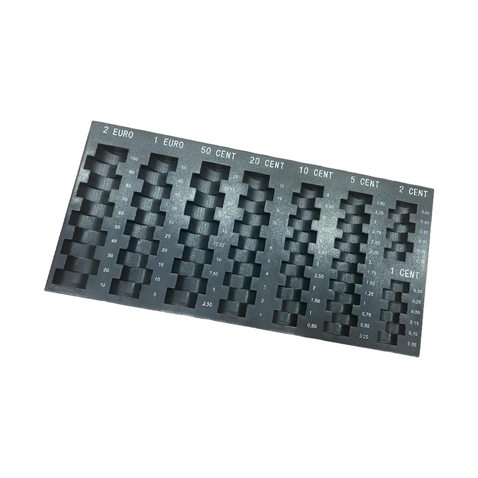 CYDZSRA Compact Euro Organizer Storage Box Keeping 8 Denominations Neatly Organized And Ready For Immediate Making Good Tool For Managing Loose Change At Home Or In Stores. Euro
