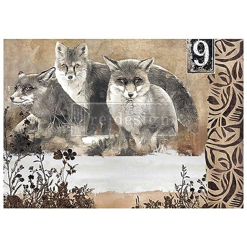 Prima Re-Design A1 Decoupage Fiber-Calm Foxes