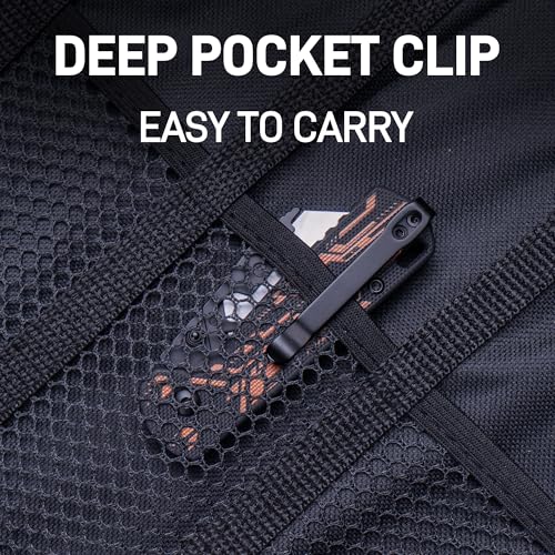 Image of CJRB Boxer EDC Folding Utility Knife, Small Pocket Knife with G10 Handle, Includes 10PCS Total Blades(J1967 Mech Black)