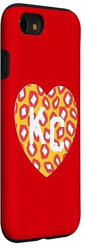 Vista 45 de Carcasa para iPhone 11 KC Heart Red/Yellow Animal Print Kansas City Hearts Kc Heart