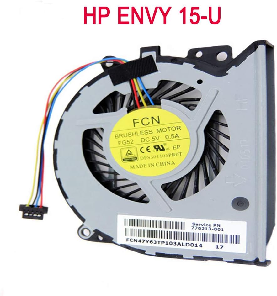 New for HP ENVY15-U Series:15-U000nc 15-U001na 15-u001ng 15-u005tx 15-u010dx 15-u011dx 15-u025nd 15-u050ca 15-u050sr 15-u060nz 776213-001 776215-001 FG52 Original CPU Cooling Fan
