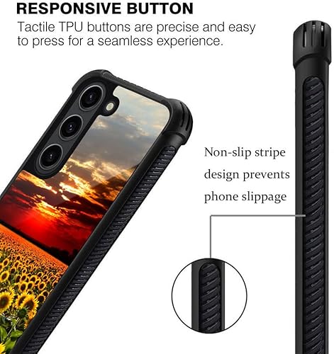 Miniatura 14 de Funda para Samsung Galaxy S23 Plus, protección de grado militar, esquinas a prueba de golpes, funda antiarañazos para Samsung Galaxy S23 Plus, flor