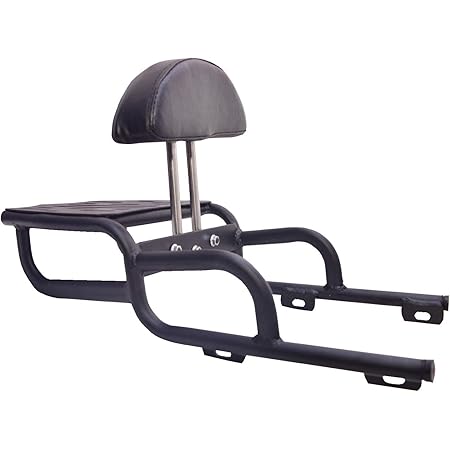 WheeToyKart Bike Harley Style Backrest Support Pillion Black Cushion ...