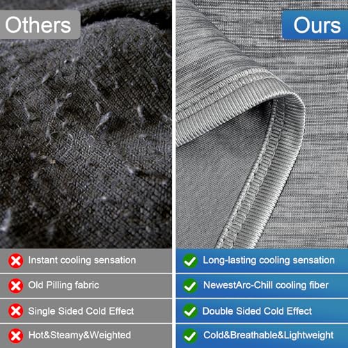 Image of KMUSET Cooling Blanket Queen Size (90 inchx90 inch), Double Sided Summer Cooling Blankets for Hot Sleepers & Night Sweats, Lightweight Blanket for Sofa Bed Couch, House Warming Gifts New Home Obsidian Grey