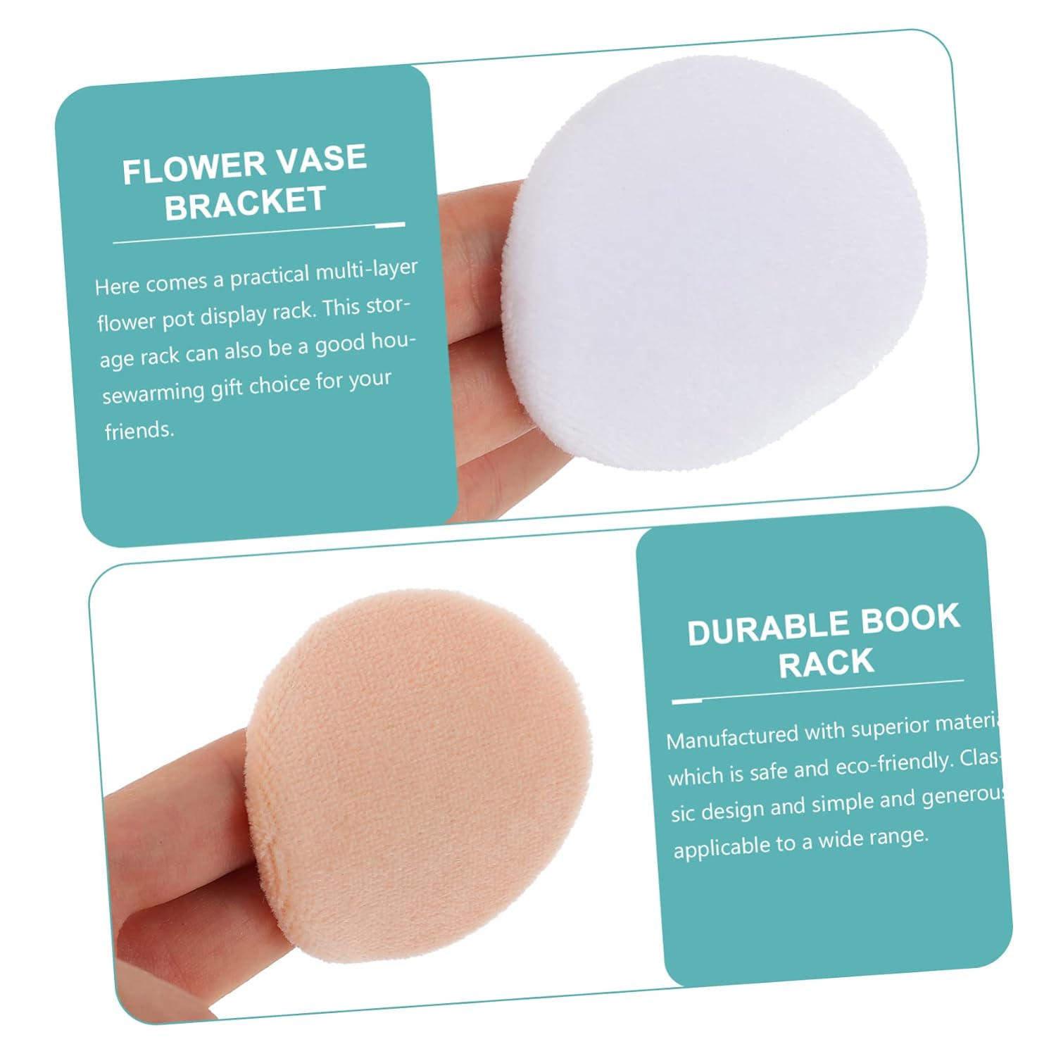 Cotton Makeup Puff Set of 20 6cm Round Velour Loose Powder Puff for Makeup Application for Skin Types