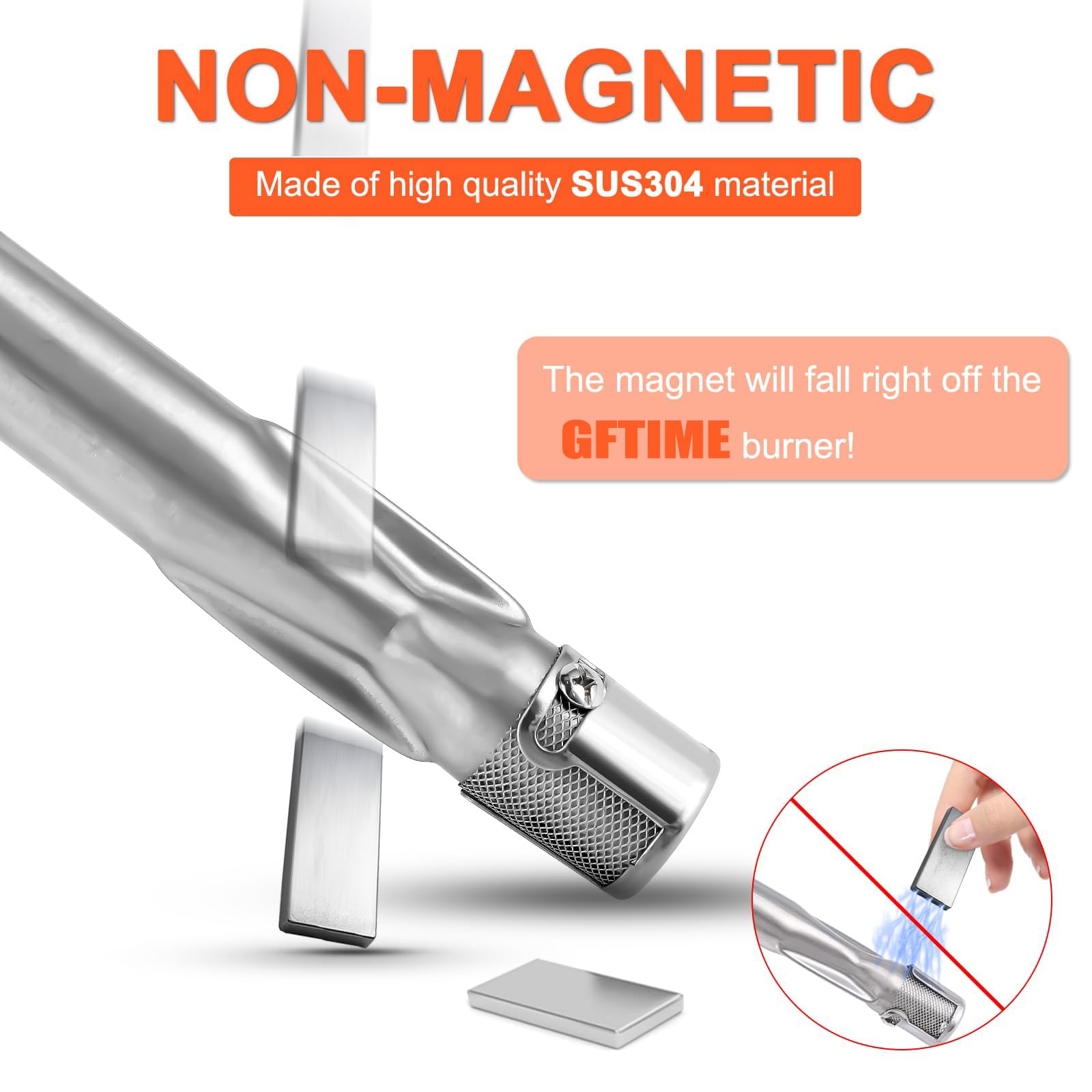 GFTIME 45,7CM Tube de rechange pour brûleur de gril pour Weber Spirit 200 Series,Spirit E210 S210 E220 S220 Gas Grill, 18" Pièces de brûleur en acier inoxydable pour Weber 69785 (avec commandes avant)