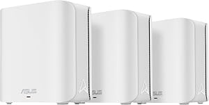 ASUS ZenWiFi BD4 3-Pack – Router Mesh WiFi 7 de Doble Banda, 3600 Mbps, Cobertura de 604m², Dos Puertos 2,5G, Controles de Seguridad y parentales incluidos, Smart Home Master SSIDs – Blanco
