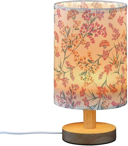 Lámparas de mesa Pequeñas Lámpara de Mesa Moderna Colorida Floreciente Brusada Lámpara de Flores Silvestres para Estudio