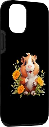 Miniatura 6 de iPhone 12 mini Guinea Pig with Flowers for a Guinea pig Lover Case