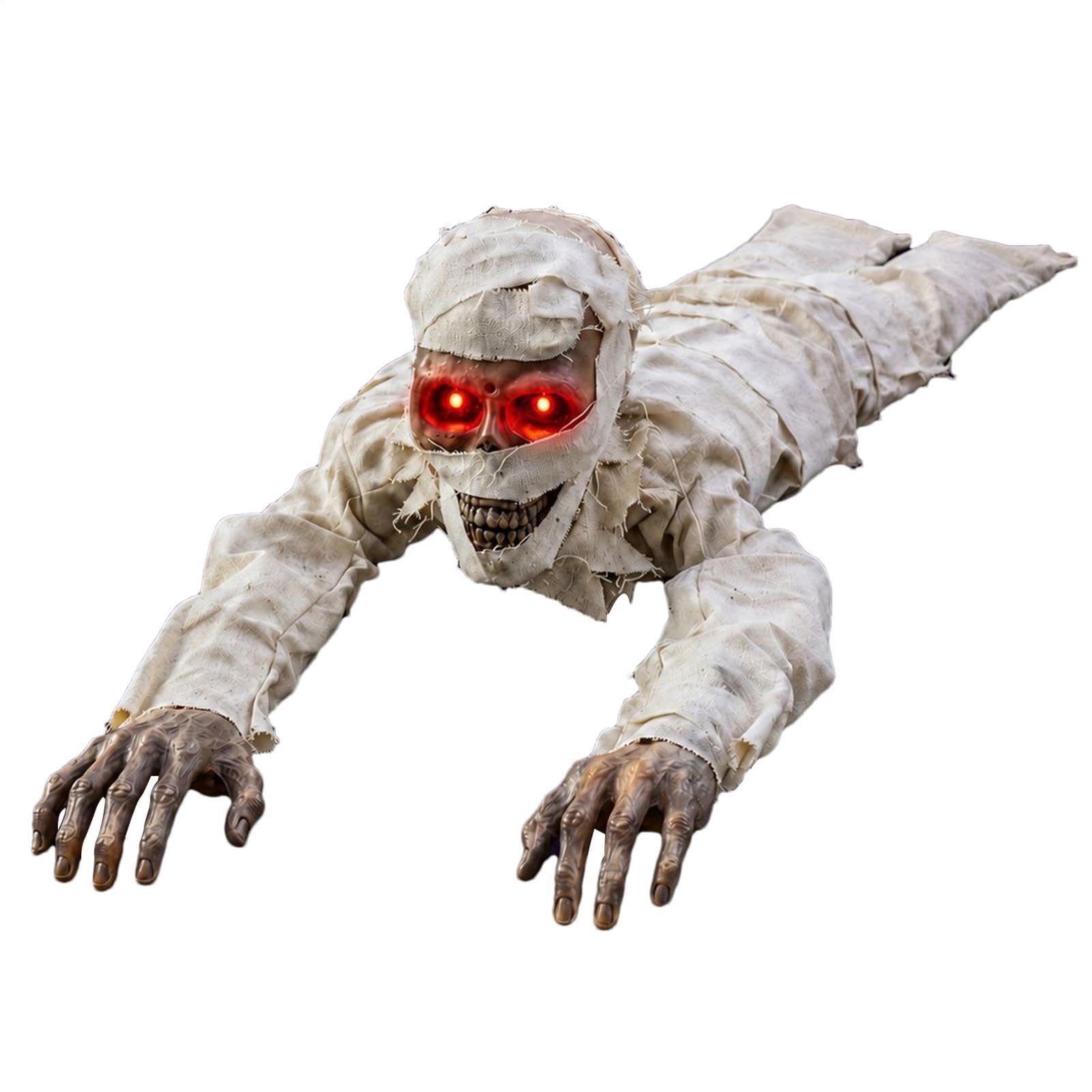 Muñeco Halloween Gateante Juguete De Broma Fantasma Activado Por Voz | Muñeco Eléctrico Aterrador Reptante Para Al Aire Libre Entrada Casa Encantada Reuniones Jardín