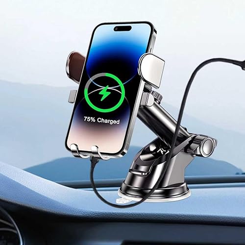 Phone Holders for Your Car - Strongest Suction Car Phone Holder Mount Dash - 360° Adjustable Suction Cup Phone Mount for Truck - Ideal Car Accessory for All iPhone & Drivers