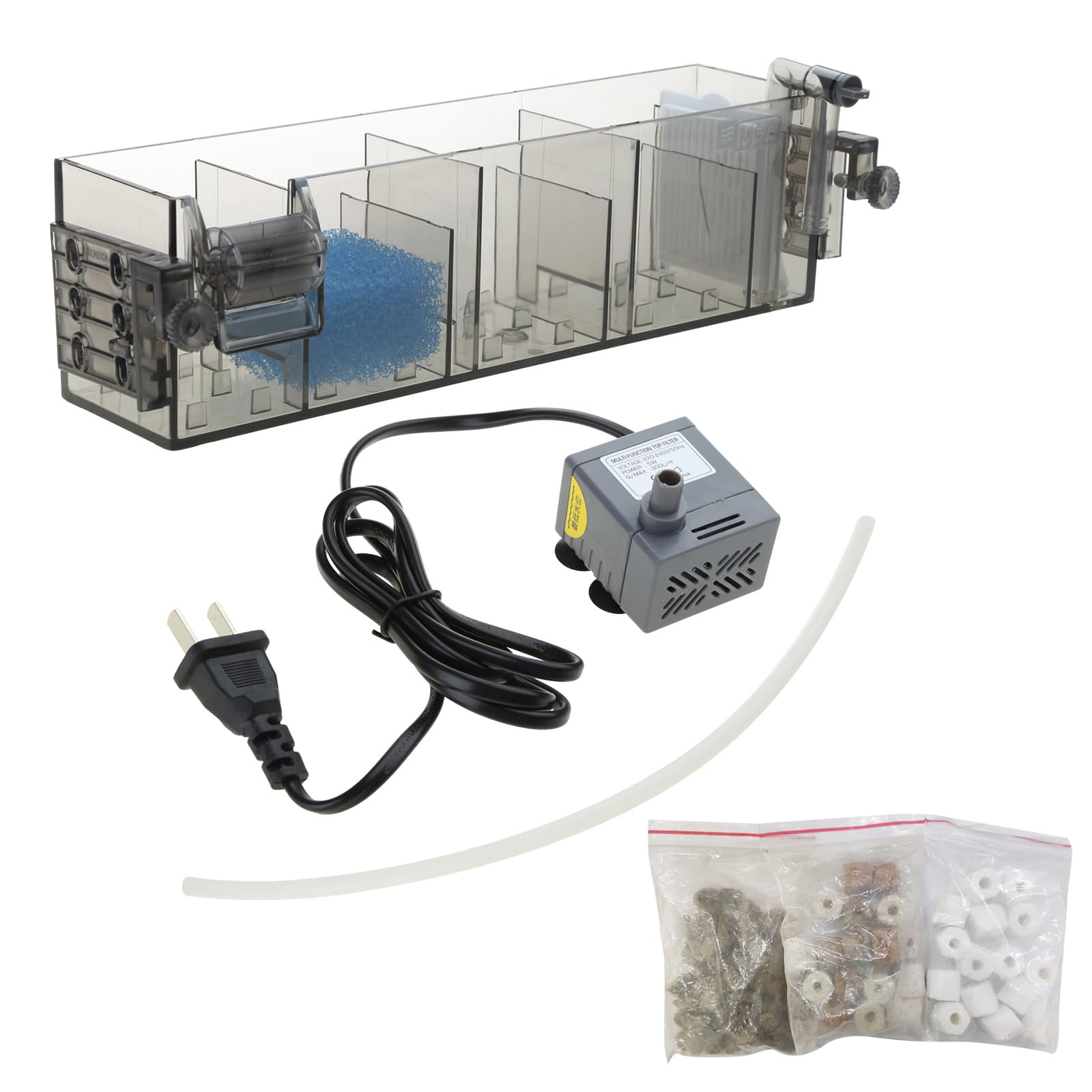 Appareil de Filtration d'aquarium Aquarium 3 en 1 Appareil de Purification d'eau Externe Appareil de Purification d'eau Mural pour Aquarium Fish-Tank Fish Bowl