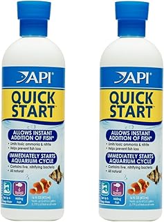 (2) API Quick Start 16oz Bottles for Freshwater and Saltwater Aquariums.