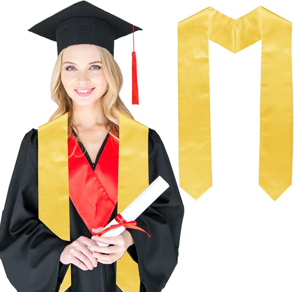 Jexine Lot De 6 étoles De Remise De Diplôme Imprimées Pour Maternelle - Cadeau Unisexe Pour Enfants, Noir