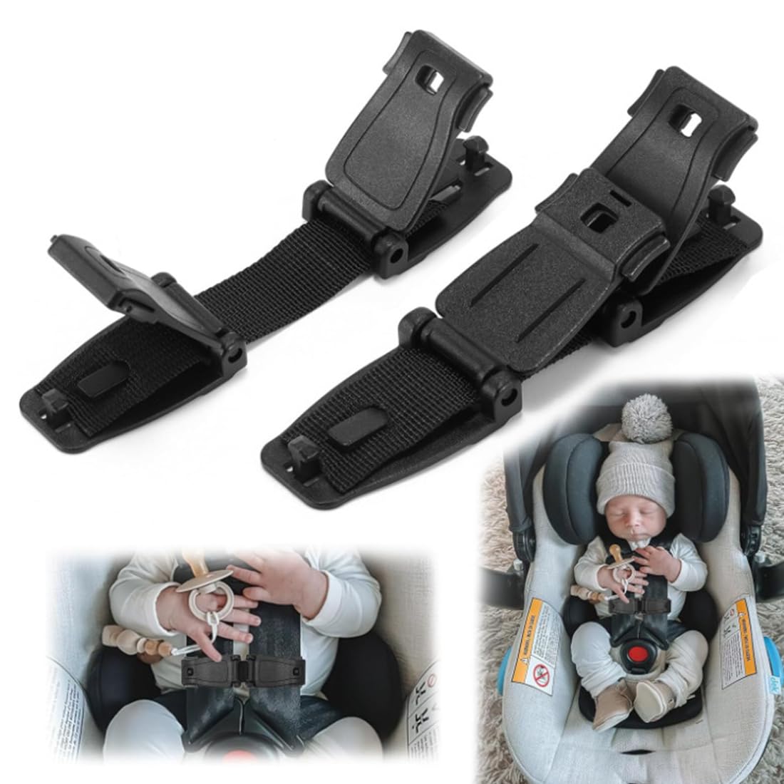 Clip Di Sicurezza Per Seggiolino Auto Bambino - Anti Sganciamento, Plastica ABS, 15.8x4.6 Cm - Foto 8