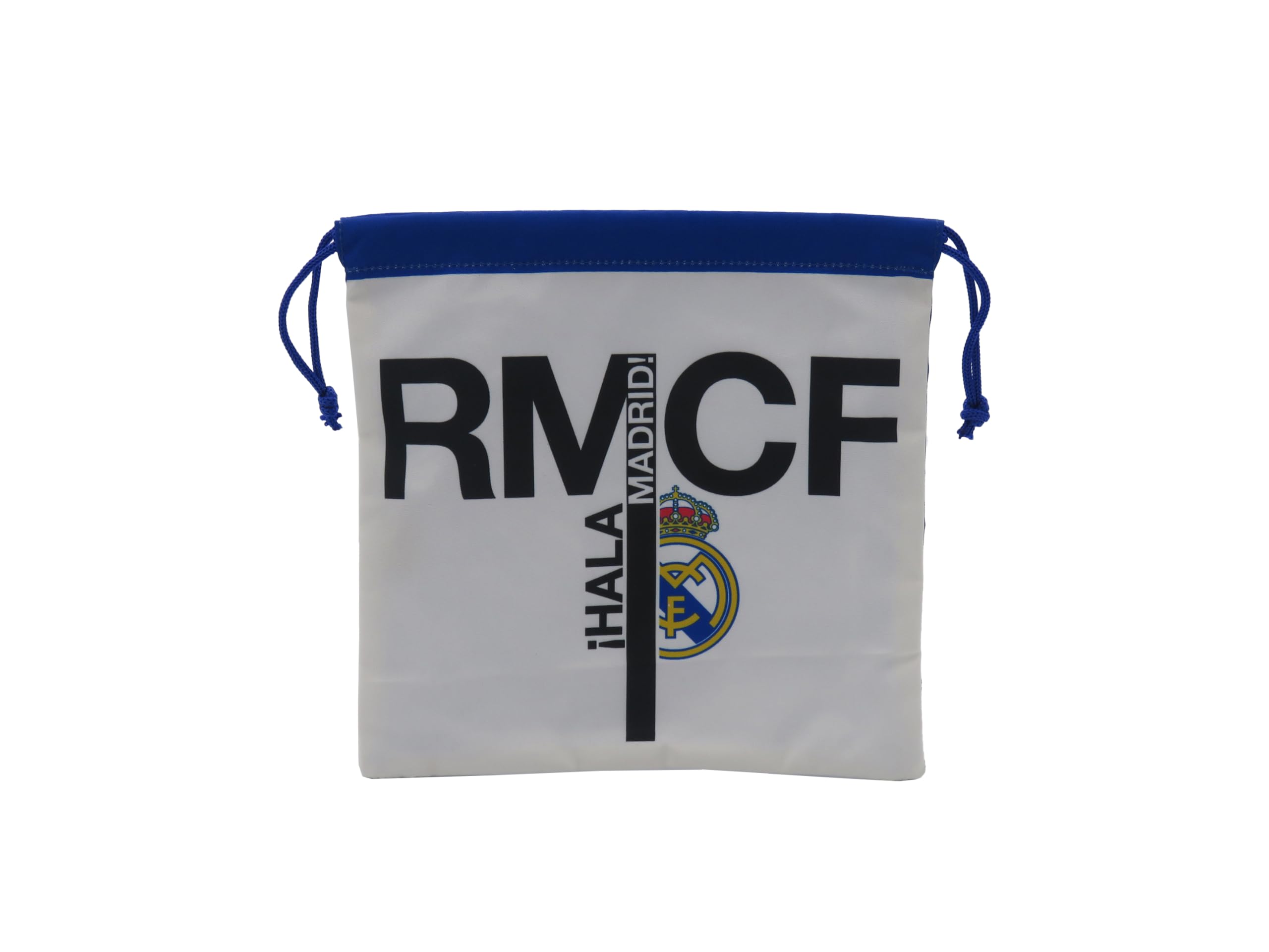 CYPBRANDS Real Madrid, Backpack Sack, Snack Bag, Lunch, Preschool, White, Official Product