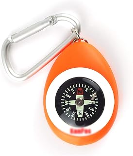 Science-Based Primary Compass Popular Science Learning, Daily Use, Travel Easy to Carry Guides Hikers (Color : Black) (Orange)