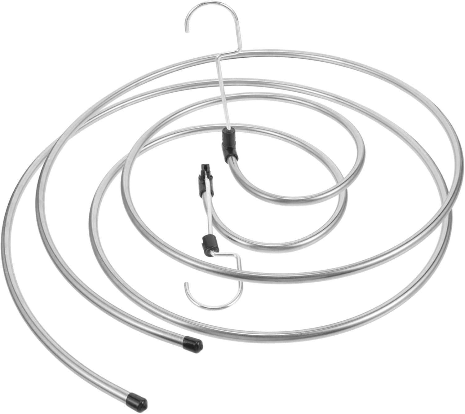 DECHOUS 2Pcs Stainless Steel Spiral Drying Rack Hangers with Rotatable Hooks for Bed Blankets Bath Towels Multi Functional Laundry Organizer Preventing Creases and Wind Damage