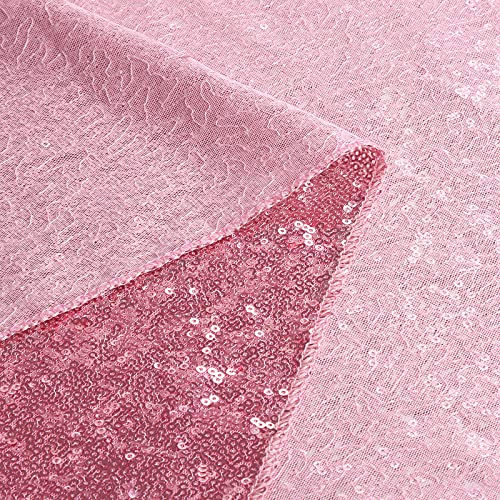 Blush Pink Backdrop Curtains 4 Panels Sequin Backdrop Curtain 2FTx8FT Glitter Fabric for Girl's Party Bridal Shower by SoarDream - Image 5
