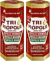 KIT 2X Tri Própolis Em Gotas (Própolis Vermelha, Verde e Marrom) 20ml - Flora Nativa