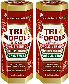 KIT 2X Tri Própolis Em Gotas (Própolis Vermelha, Verde e Marrom) 20ml - Flora Nativa