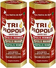 KIT 2X Tri Própolis Em Gotas (Própolis Vermelha, Verde e Marrom) 20ml - Flora Nativa
