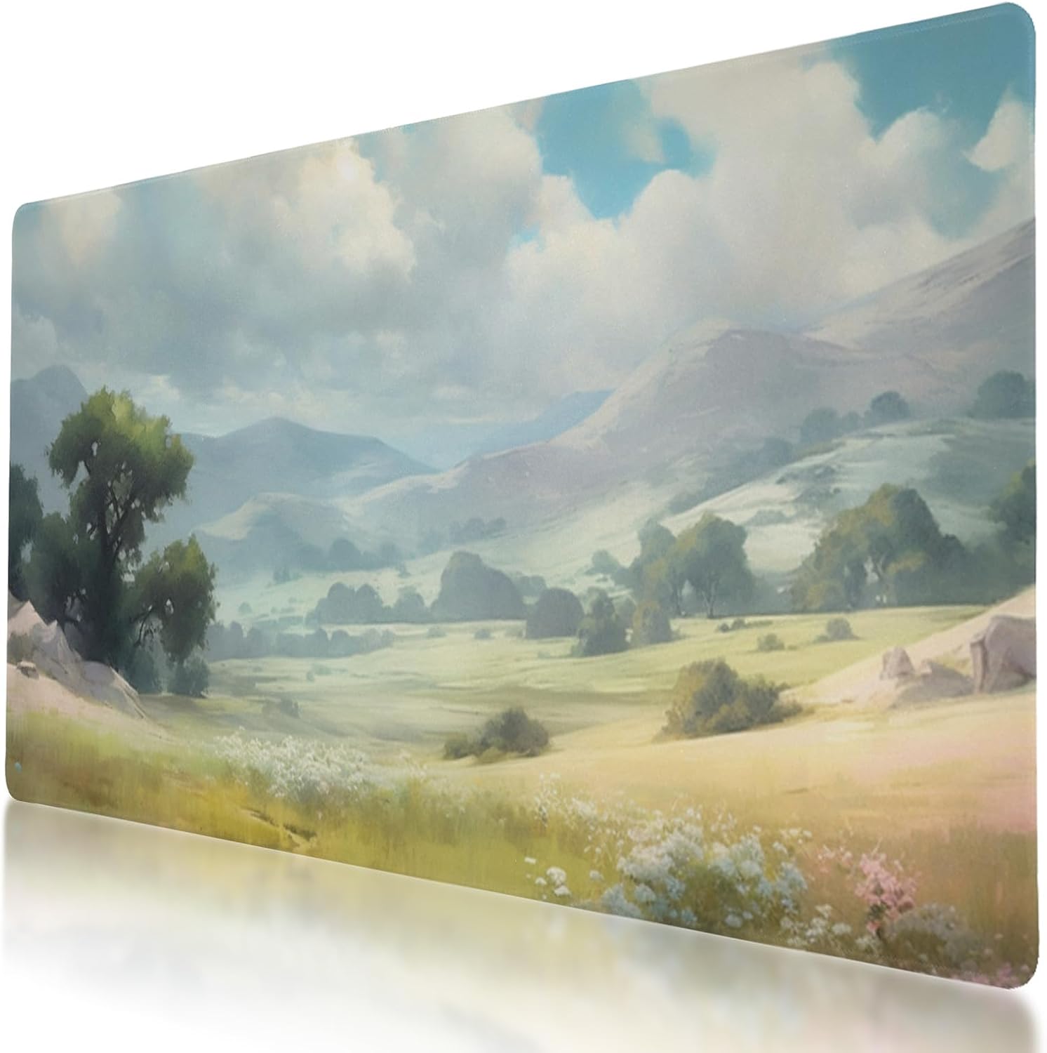 Large Ancient Roman Bath Mouse Pad 35.5 x 16 Inch with Anti-Fray Stitching, Non-Slip Rubber Base, Ideal for Gaming & Office Use