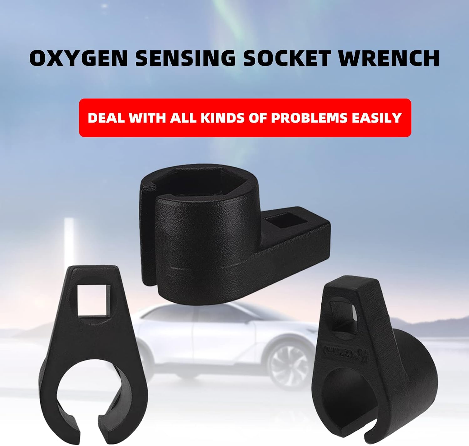 Premium Offset Oxygen Sensor Socket, 3/8 Inch Drive, 7/8 Inch (22mm), High-Performance Construction Prevents Damage To The line, Universal For Most Models Of Cars