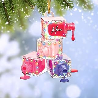 Custom Nail Ornament 2025, Personalized Name Christmas Keepsake, Nail Art Decoration, for Nail Enthusiasts, Acrylic Tree Ornament