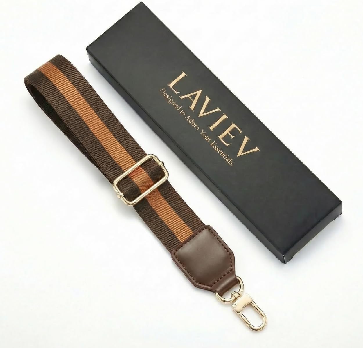 Wide Purse Strap Crossbody Replacement Strap for Handbags Adjustable Brown Leather Purse Strap