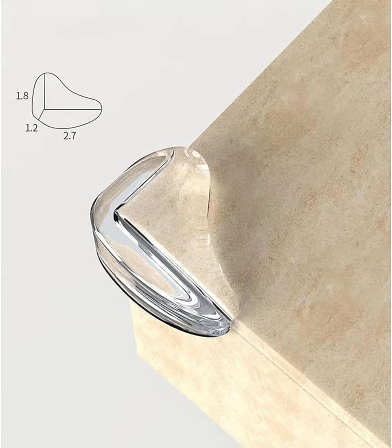 JIALTO 10 Pcs Baby Proofing Safety Corner Clear Furniture Table Corner Protectors, Furniture and Tables Child Baby Proof Bumpers Silicone Edge Protection Strips (Bumper Corner, Pack of 10)