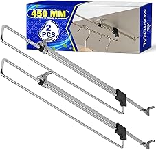 2 Pieces Extendable Wardrobe Clothes Rack 450 mm – Removable Wardrobe Clothes Racks Made of Steel Suitable for Various Types of Wardrobe Wardrobe - 10 Year Warranty - MONTERAL