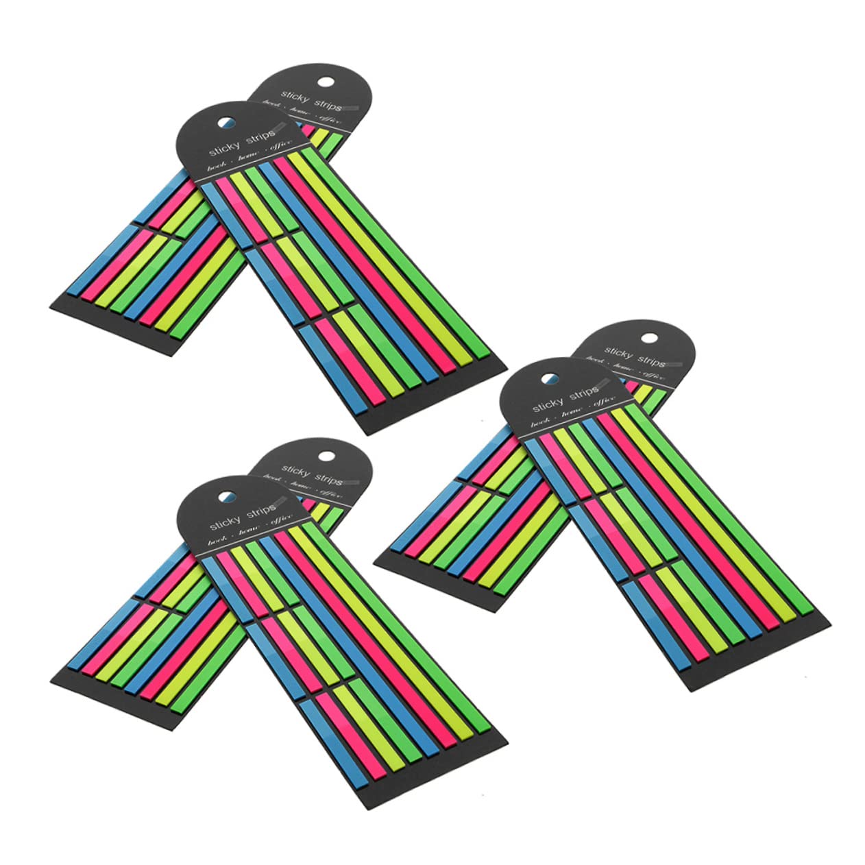 VILLCASE 18 Tiras De Lectura Cinta Resaltadora Para Libros Marcadores De Página Fluorescentes Tiras Adhesivas Para Navegación.