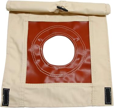 Fire-Resistant Stove Jack Hole Accessory with Flap Covered for 4 Seasons Cotton Canvas Camping Bell Tent
