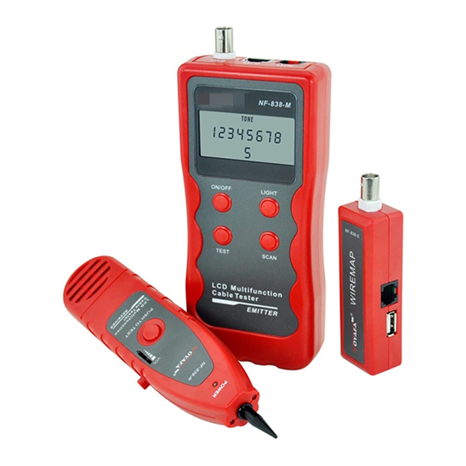 Leitungssucher Draht-Tracker-Tongenerator 5 Arten von Kabel können Spur befindlich sein: RJ45 / RJ11 / BNC/USB / 1394