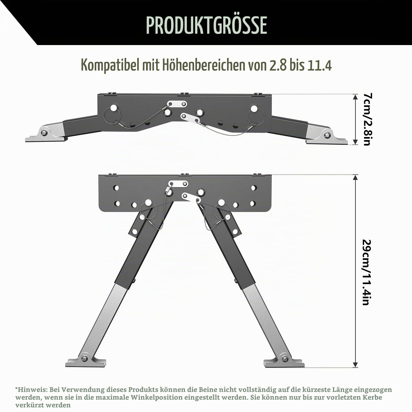 Aisny Wohnmobil Stufenstabilisator Set, Wohnmobil Zubehör für Wohnwagen und Wohnmobile Höhenverstellbar von 7cm bis 29cm Wohnmobil Zubehör für Außenstufen von Wohnmobilen zum Verstauen Ohne Entfernen