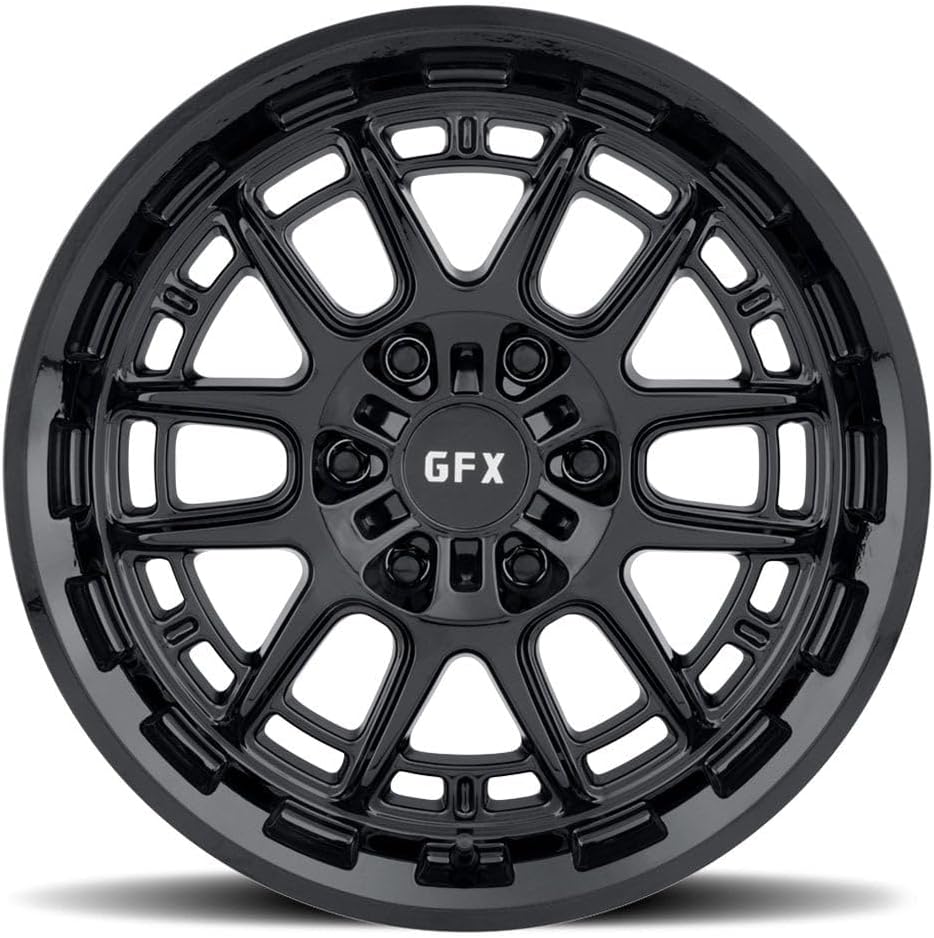 TR34 Wheel 18x8 inch Custom Aluminum Rim 18 inch Gloss Black 5 Lug Mesh for Truck T34 880-5010-35 GB