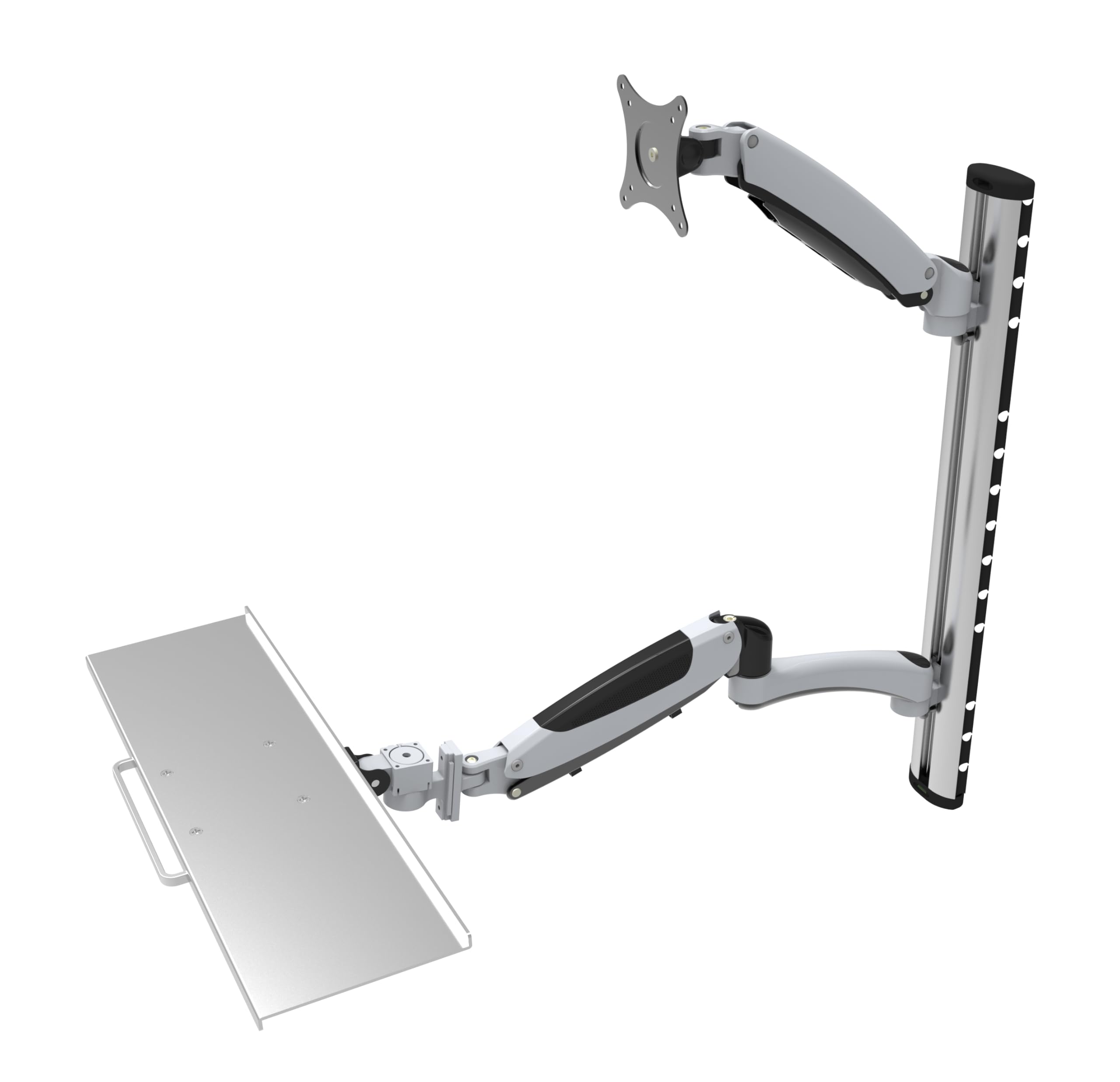 HFTEK FY02WS Workfit Workstation Sit & Stand Supporto per Monitor supporto da parete inclinazione e rotazione fino a 34 pollici con VESA 75/100