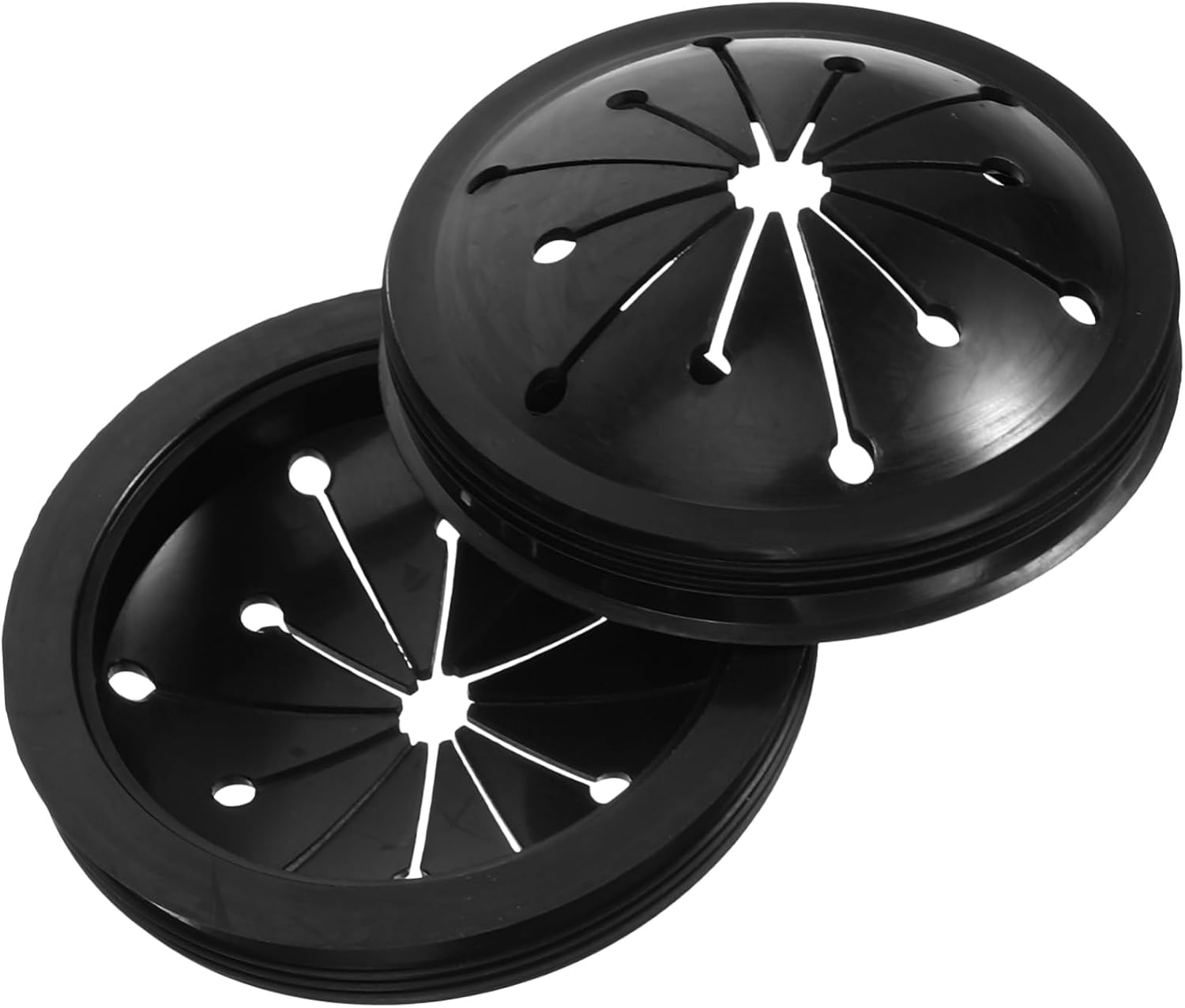 2pcs Garbage Disposal Splash Guard Sink Baffle Removable Food Waste Disposer Accessory Durable Material Easy Installation Black
